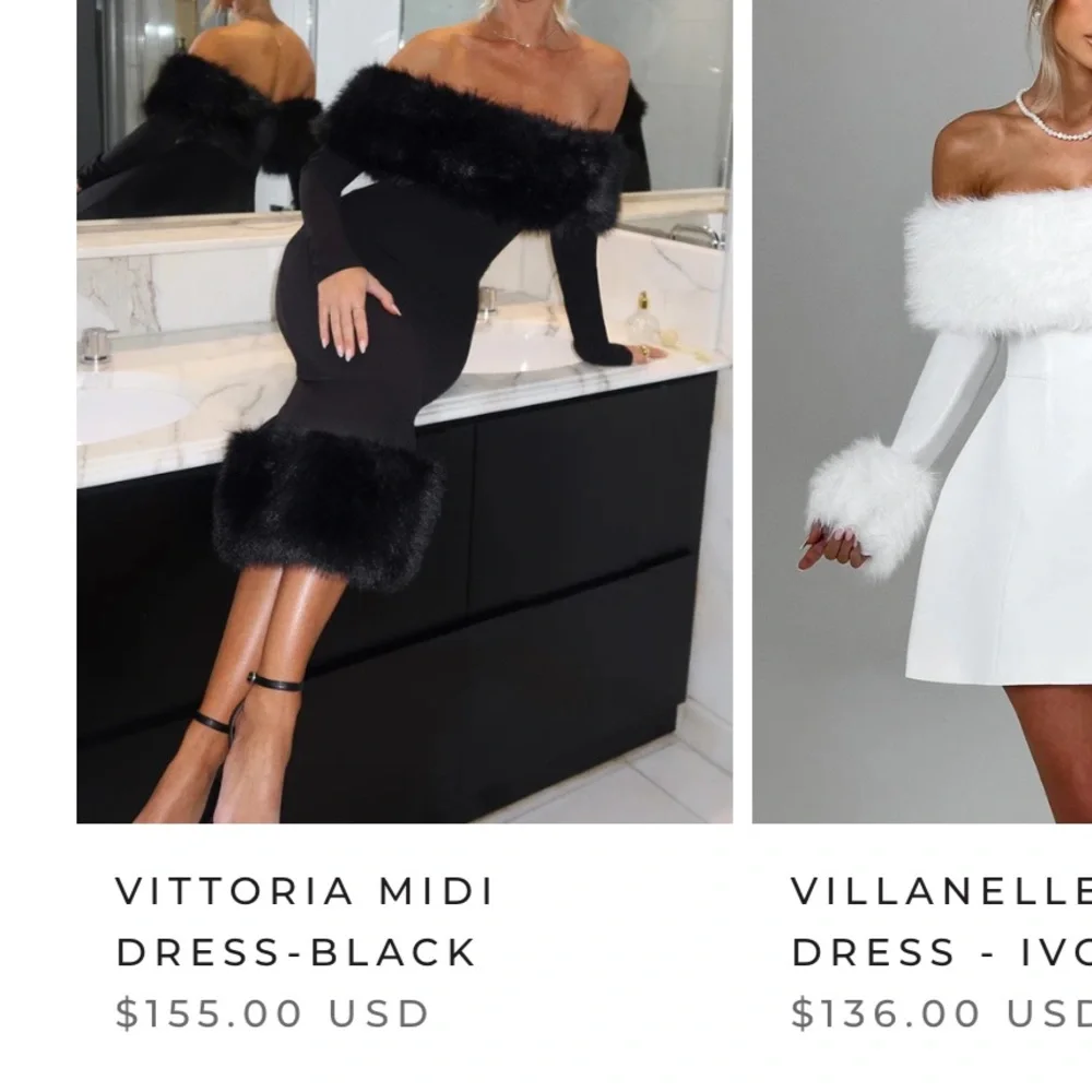 Black midi elegant dress - Picture 3 of 5